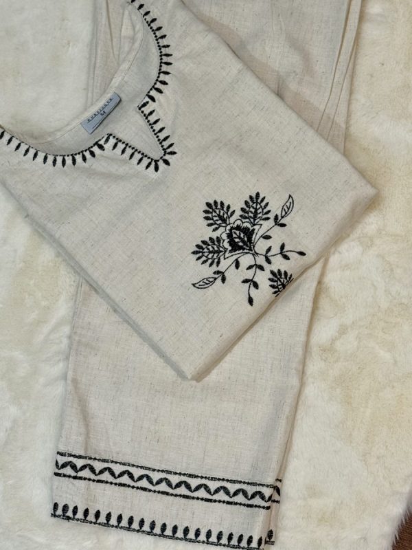 KCH0004:Off White Kurta Pant Sets