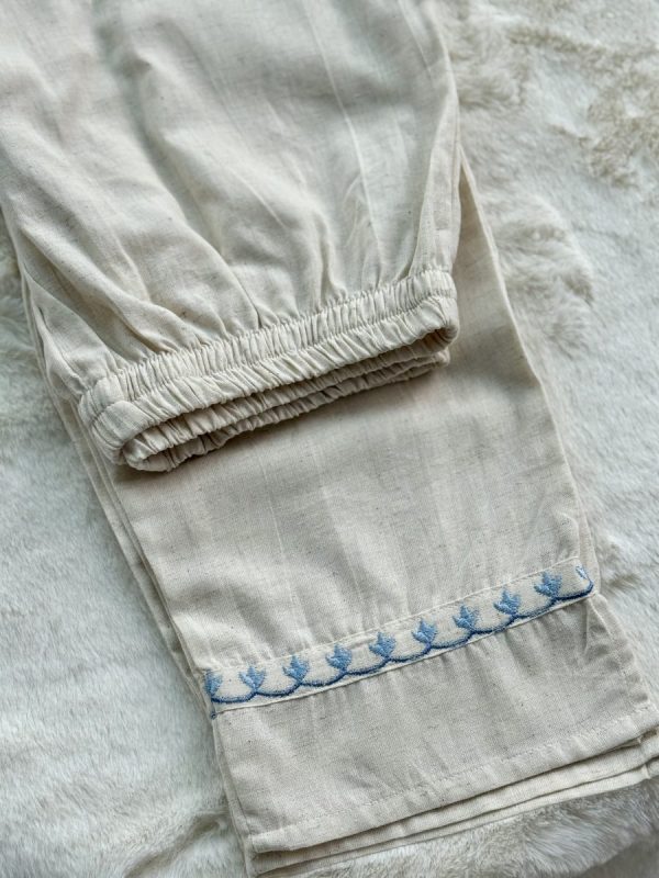 KCH0007:Handloom Cotton Kurta Pant With Khadi Silk Dupatta - Image 4