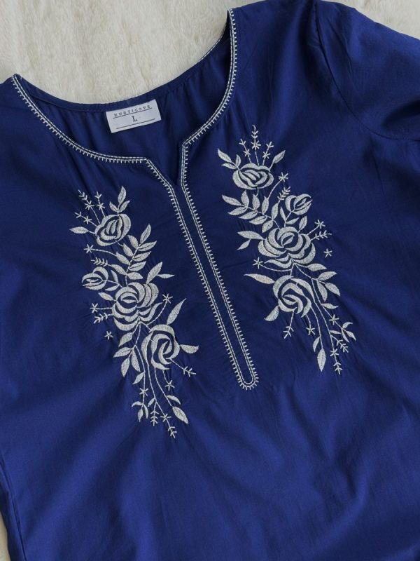 KCH0008:Breezy Blue Kurta Pant Set - Image 2