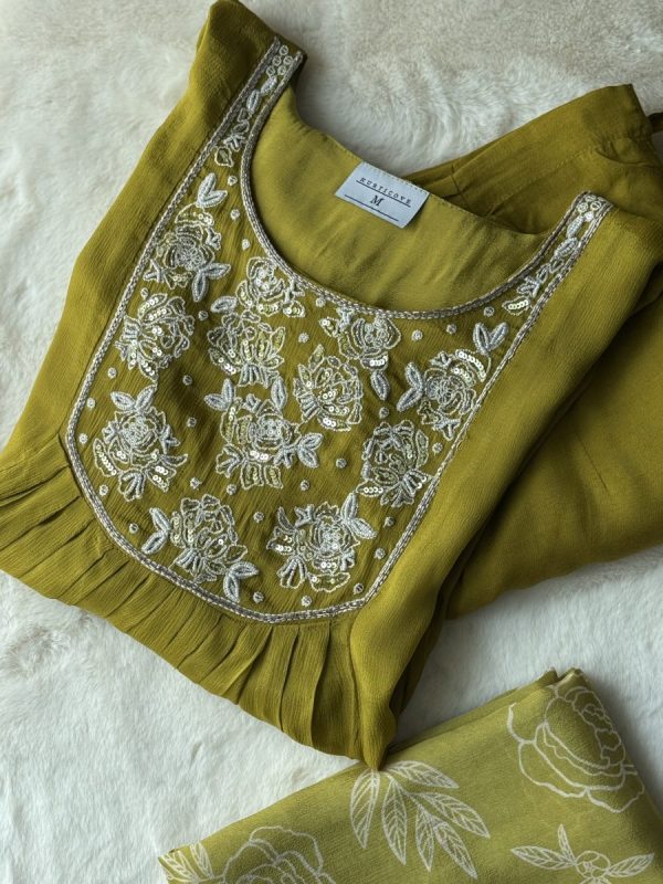 KCH0010:Pure Chinon Mossy Green Suits