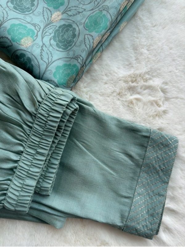 KCH0011:Mint Green Kurta Suits - Image 3