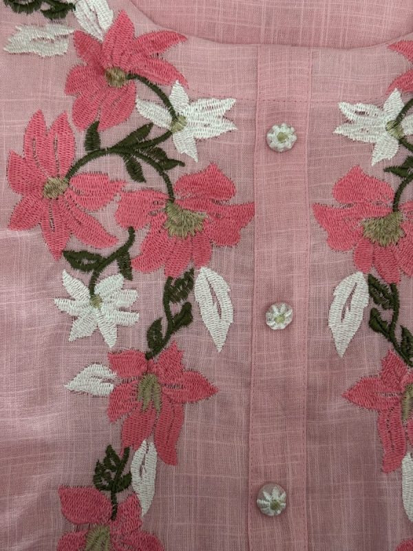 KCH0005:Flamingo Cotton Slub Kurta Pant&Dupatta - Image 3