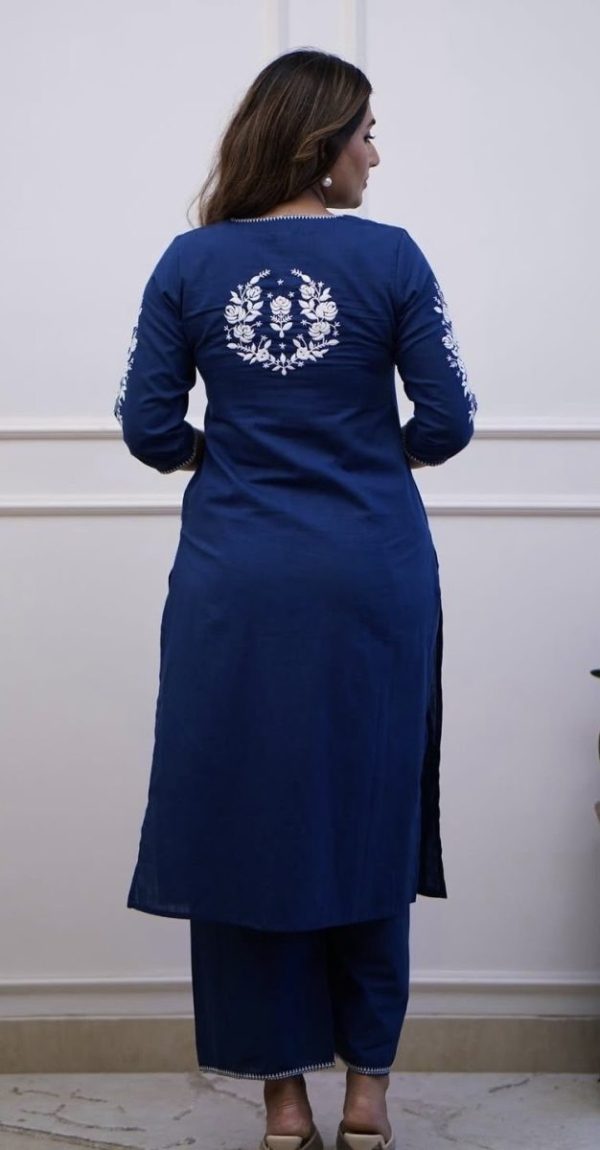 KCH0008:Breezy Blue Kurta Pant Set - Image 9