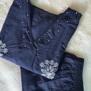 KCH0015:Midnight Bloom Kurta With Pant