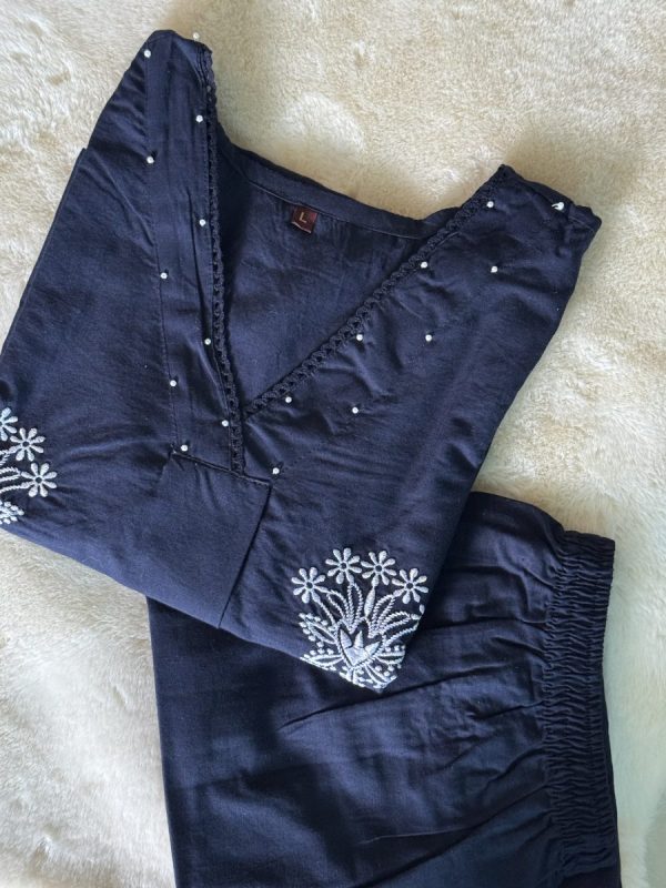 KCH0015:Midnight Bloom Kurta With Pant