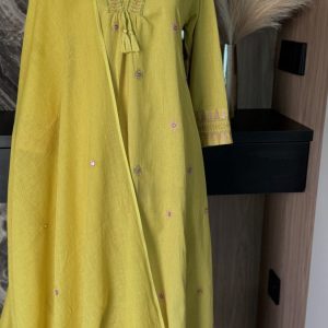 KCH0016:Mustard A-Line Suit