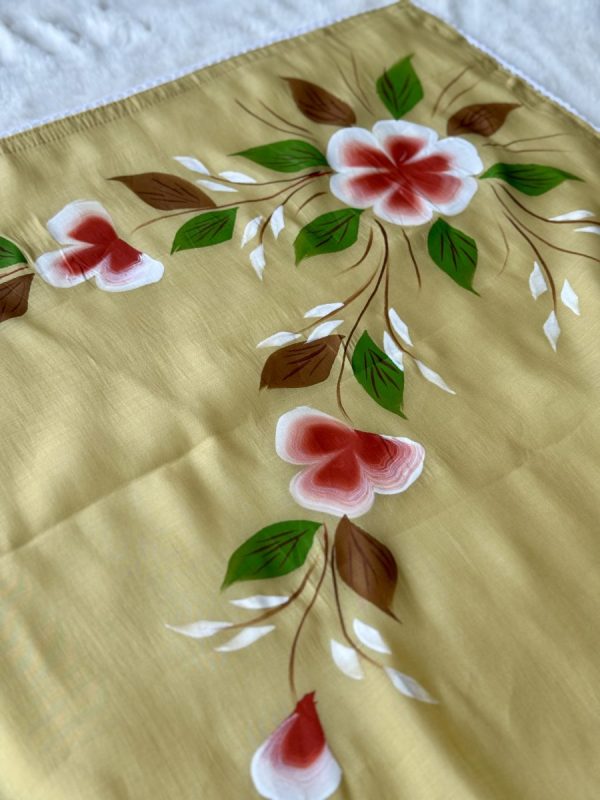 KCH0023: Pastel Yellow Hand Brushed Soft Mul Kurta Suits - Image 5