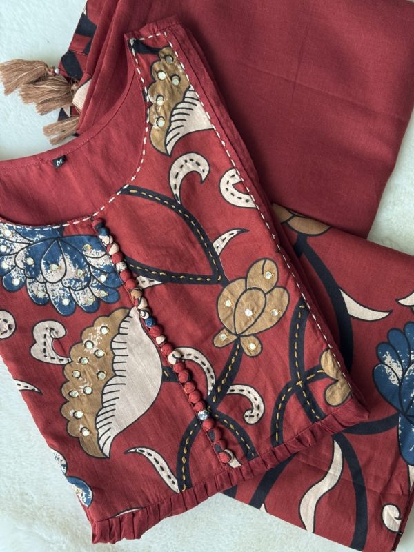 KCH0024:Kalamkari Pure Mul Cotton Kurta Suits - Image 6