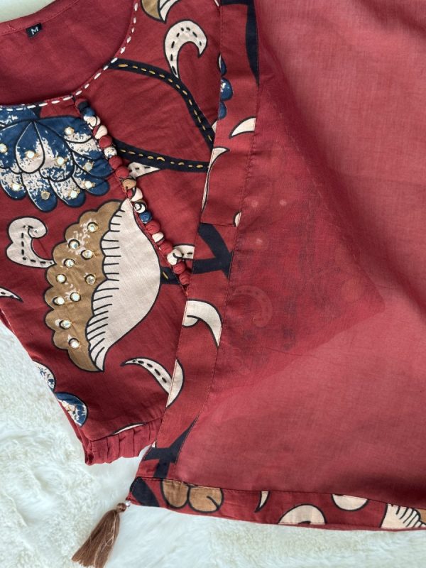 KCH0024:Kalamkari Pure Mul Cotton Kurta Suits - Image 9