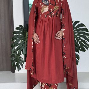 KCH0024:Kalamkari Pure Mul Cotton Kurta Suits
