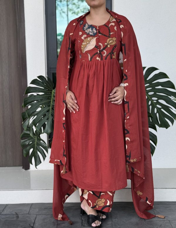 KCH0024:Kalamkari Pure Mul Cotton Kurta Suits