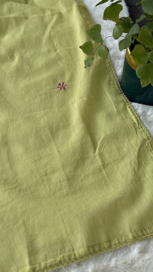 KCH0026:Pastel Sunshine Mul Chanderi Embroidered Kurta Suit - Image 6