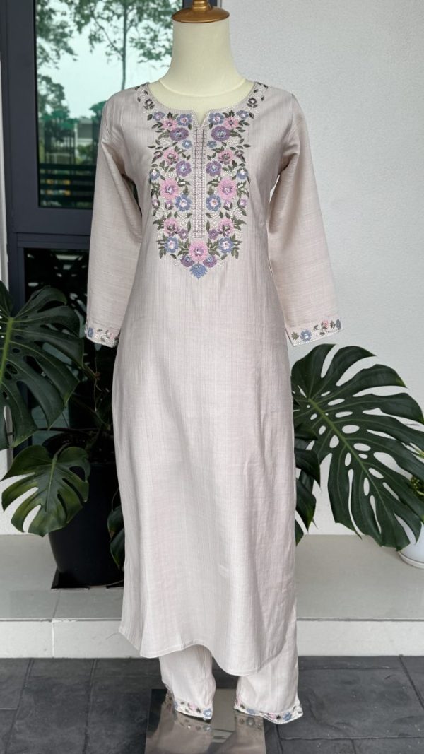 KCH0035:Ethereal Pastel Embroidered Kurta Suit - Image 2