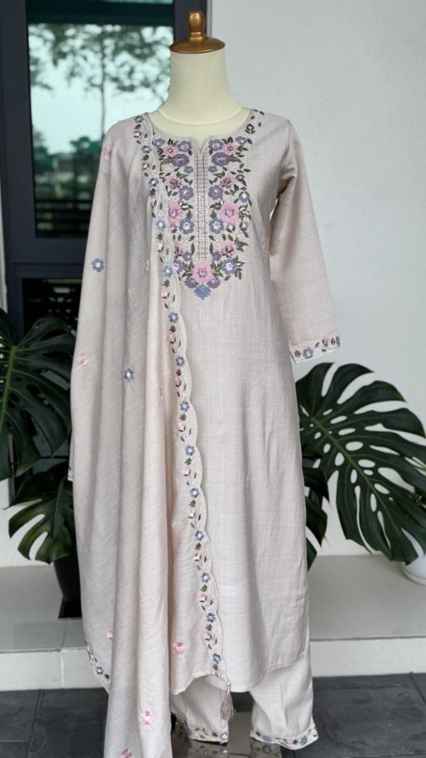 KCH0035:Ethereal Pastel Embroidered Kurta Suit
