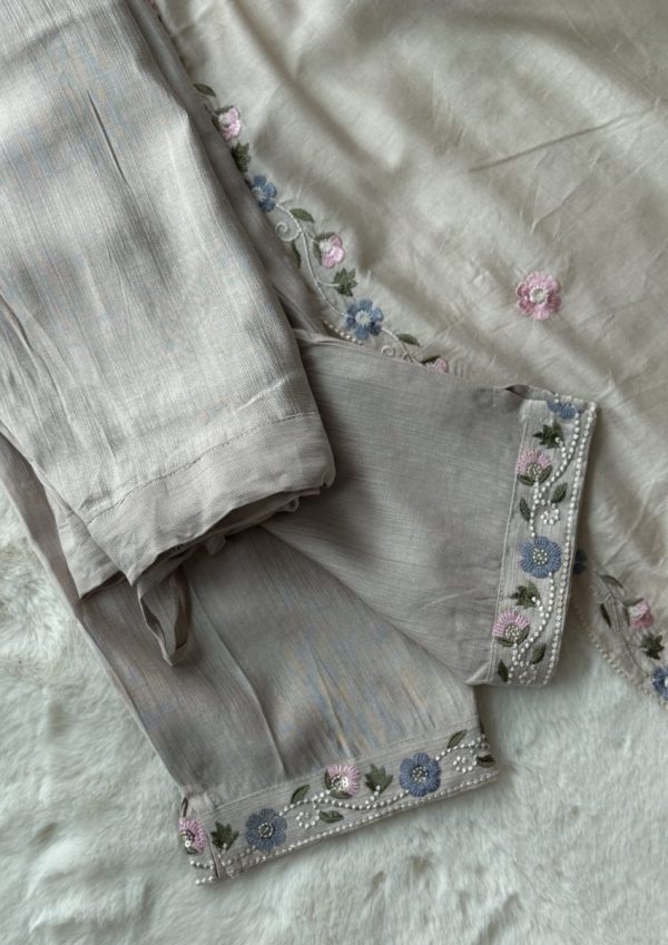 KCH0035:Ethereal Pastel Embroidered Kurta Suit - Image 9