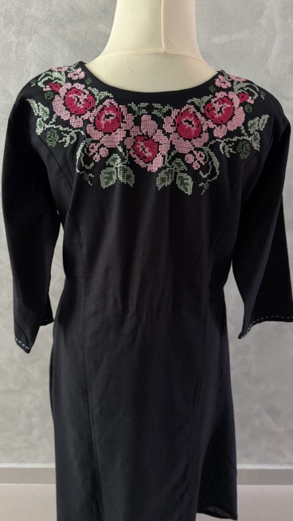 KCH0036:Premium Linen Cotton Black Cord Set - Image 3