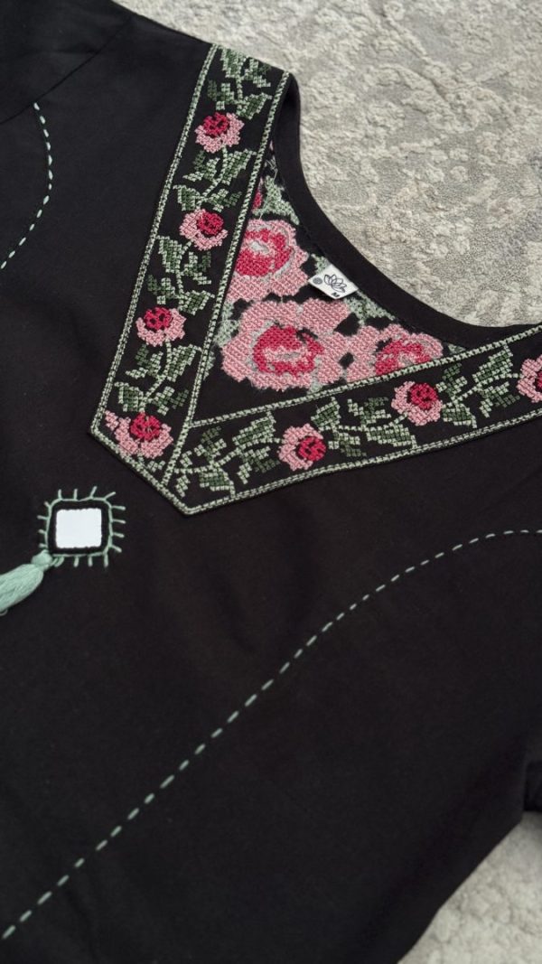 KCH0036:Premium Linen Cotton Black Cord Set - Image 5