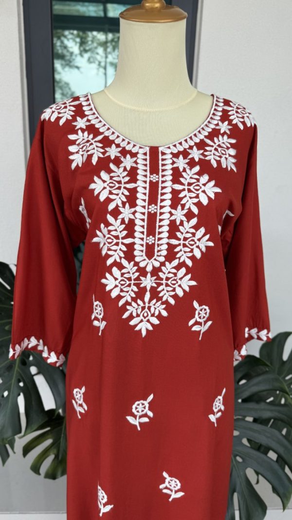 KCH0037:Plus Size Chikankari Kurta Suit - Image 3