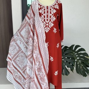 KCH0037:Plus Size Chikankari Kurta Suit