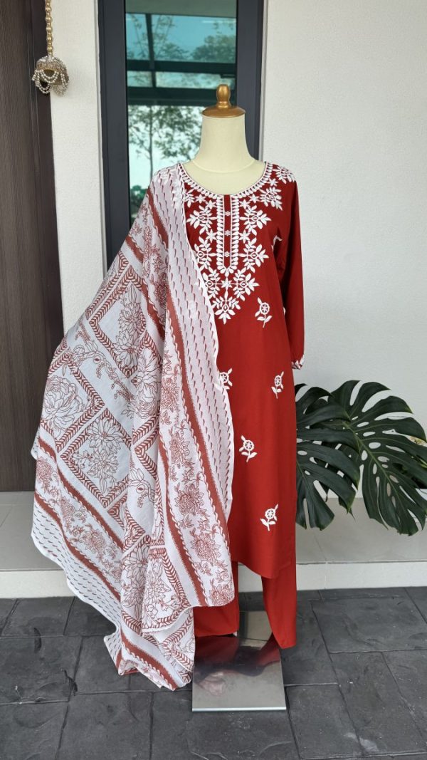 KCH0037:Plus Size Chikankari Kurta Suit