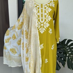 KCH0038:Plus Size Chikankari Kurta Suit
