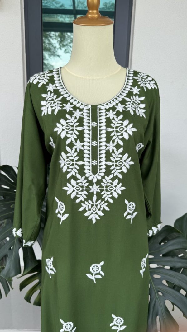 KCH0039:Plus Size Chikankari Kurta Suit - Image 3