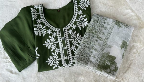 KCH0039:Plus Size Chikankari Kurta Suit - Image 5