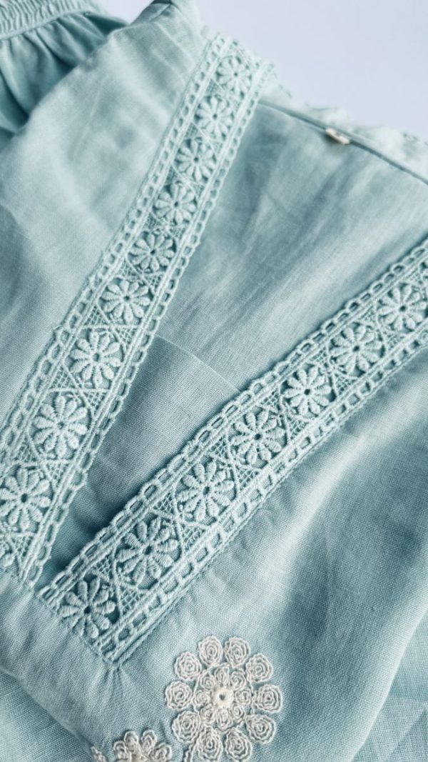 KCH0043:Calm Sky Cotton Kurta Suit - Image 4