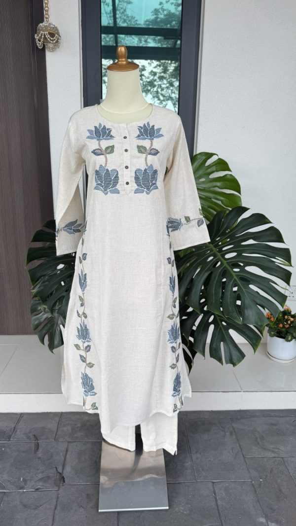 KCH0048:Soft Khadi Cotton Coord Set - Image 2