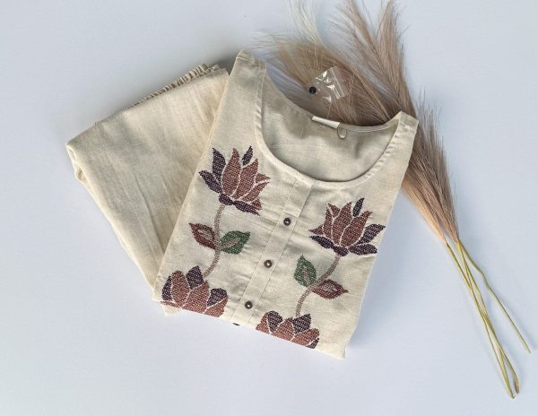 KCH0049:Soft Khadi Cotton Coord Set - Image 4
