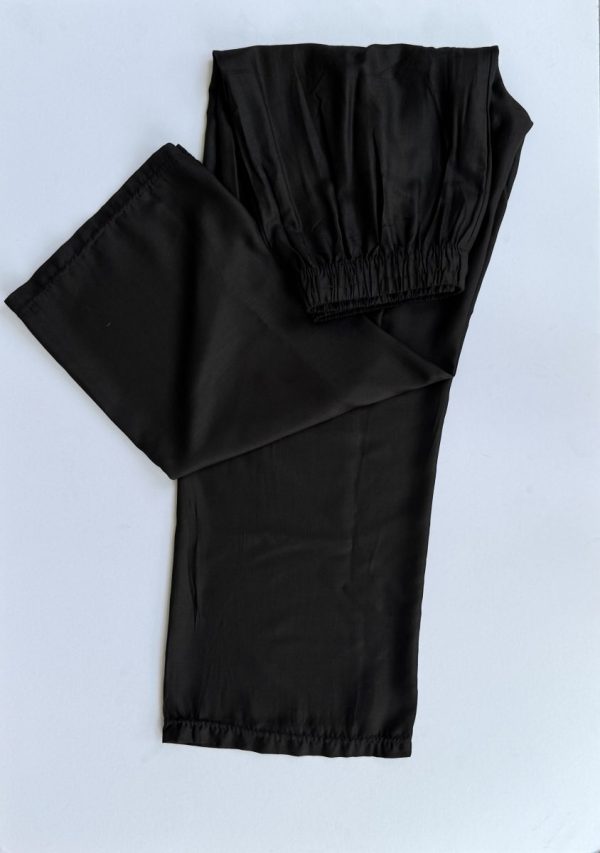 KCH0051:Jet Black A-Line Suit With Contrast Printed Dupatta - Image 8