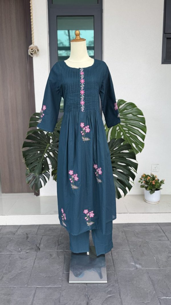 KCH0056:Floral Charm Cotton Kurta Suit - Image 2