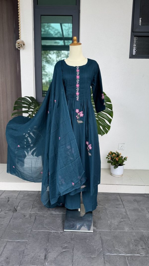 KCH0056:Floral Charm Cotton Kurta Suit