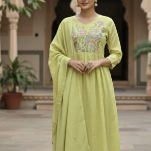 KCH0097:Saanvi Floral Mul Cotton Kurta Suit