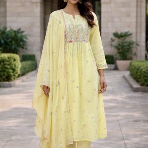 KCH0103:Summer Pure Mul Cotton Suit