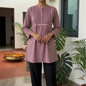 KCH0110:Rosy Dusk Cotton Tunic