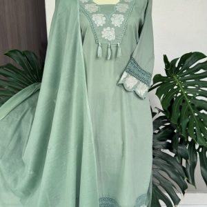 KCH0121:Sage Cotton Kurta Suit