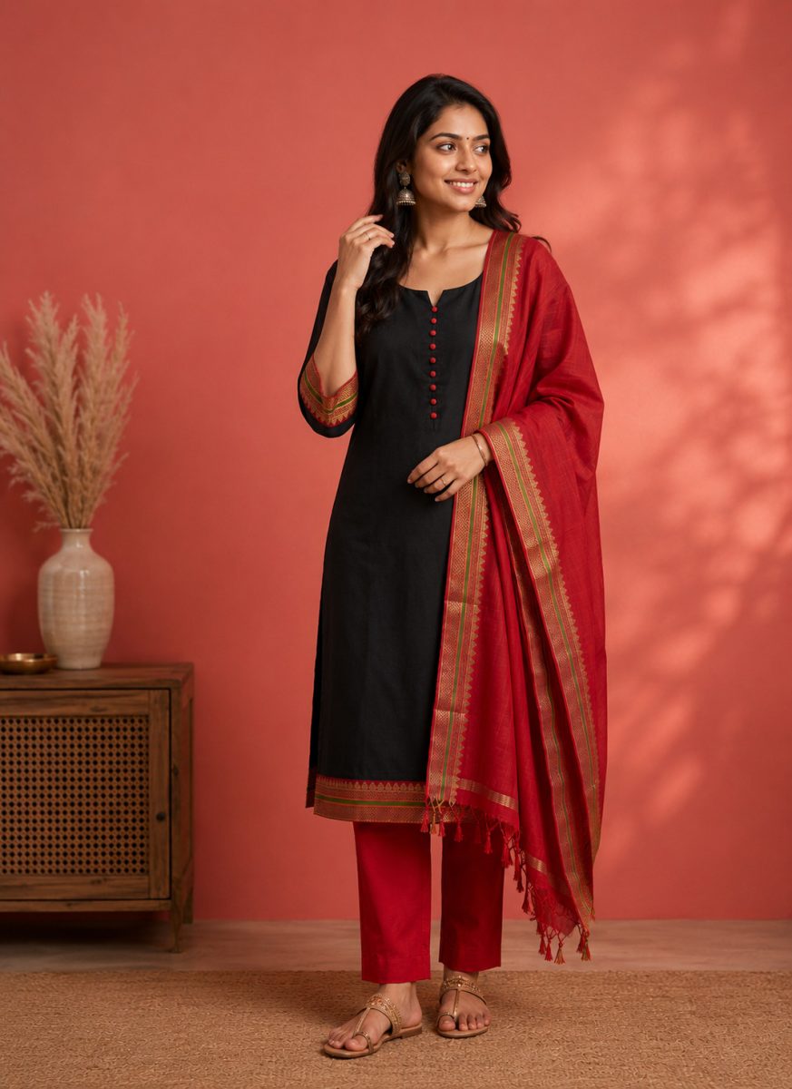 KCH0133:Chettinad Heritage Handloom Suit