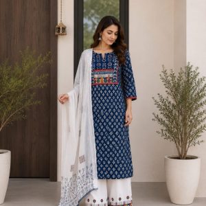 KCH0137:Bluebell Handloom Cotton Suit