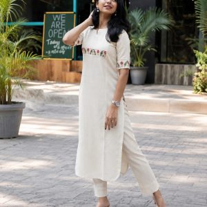 KCH0147:Vennila Khadi Co-Ord Set